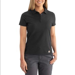 NWT Women’s X-Large Black Polyester/Cotton Contractors Work Polo